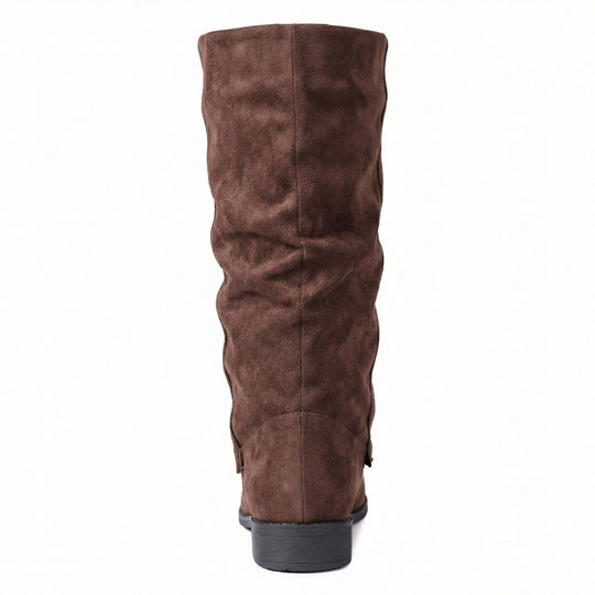 Damen Weiche Winterstiefel aus Veloursleder