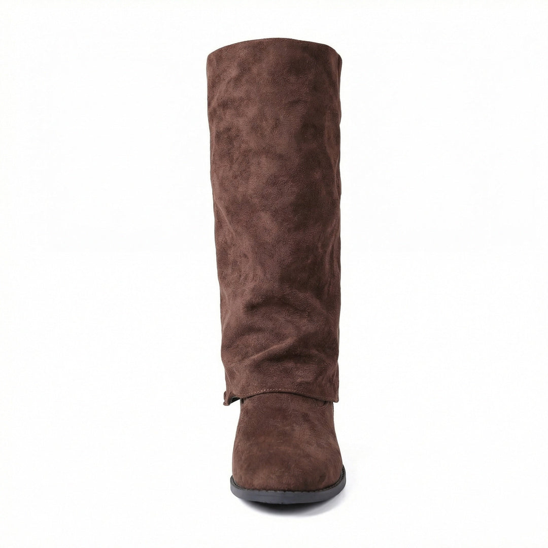 Damen Weiche Winterstiefel aus Veloursleder