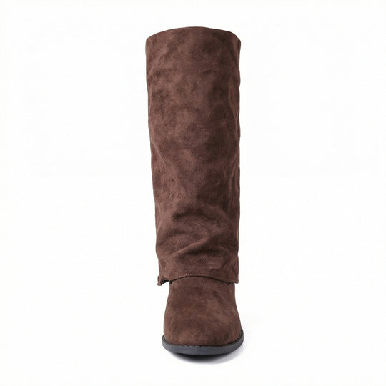 Damen Weiche Winterstiefel aus Veloursleder