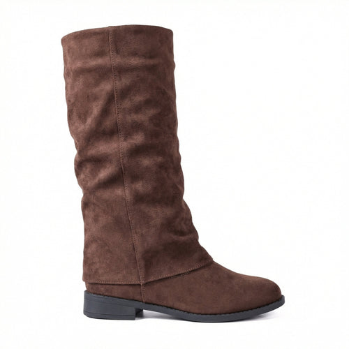 Damen Weiche Winterstiefel aus Veloursleder