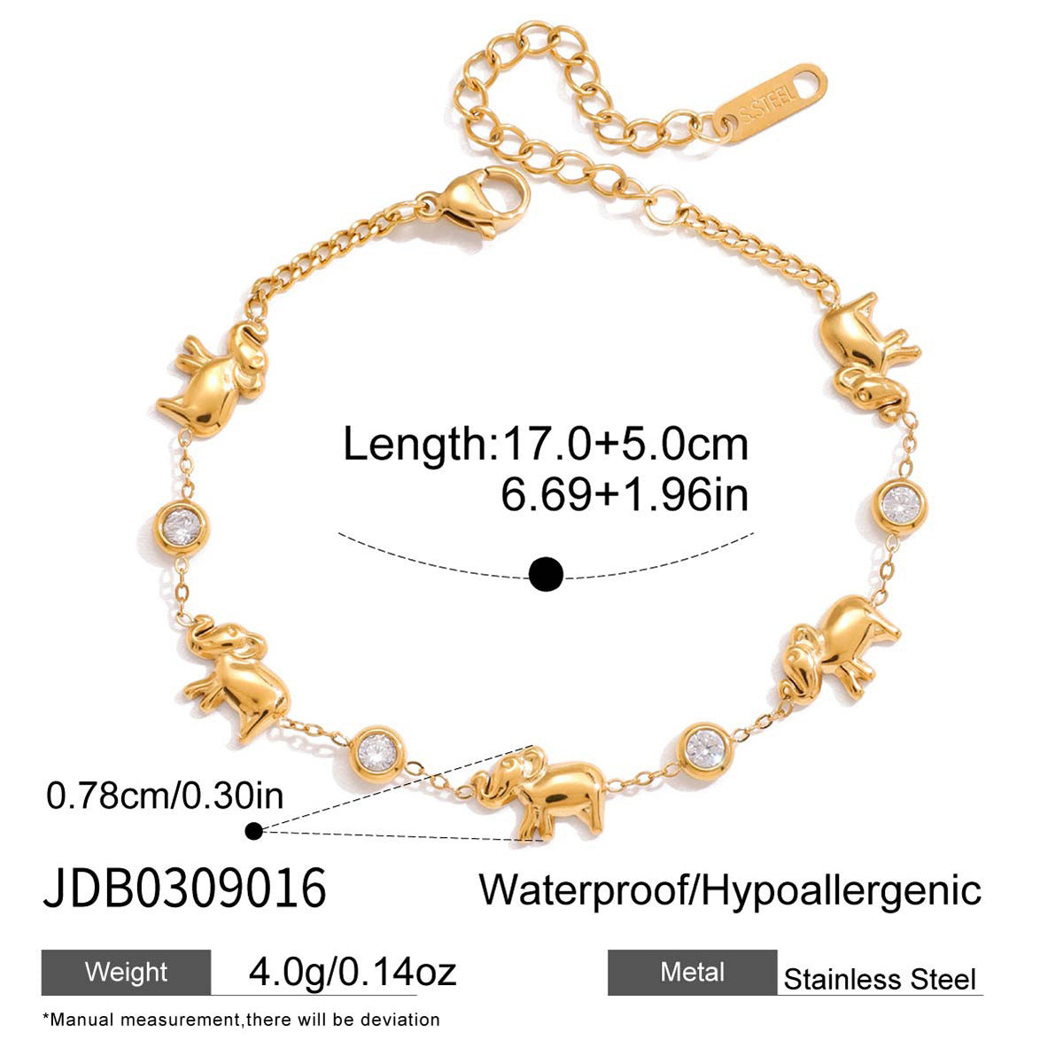 Damen Armband mit bunten Marienkäfer-Anhängern aus Edelstahl Shop Nory