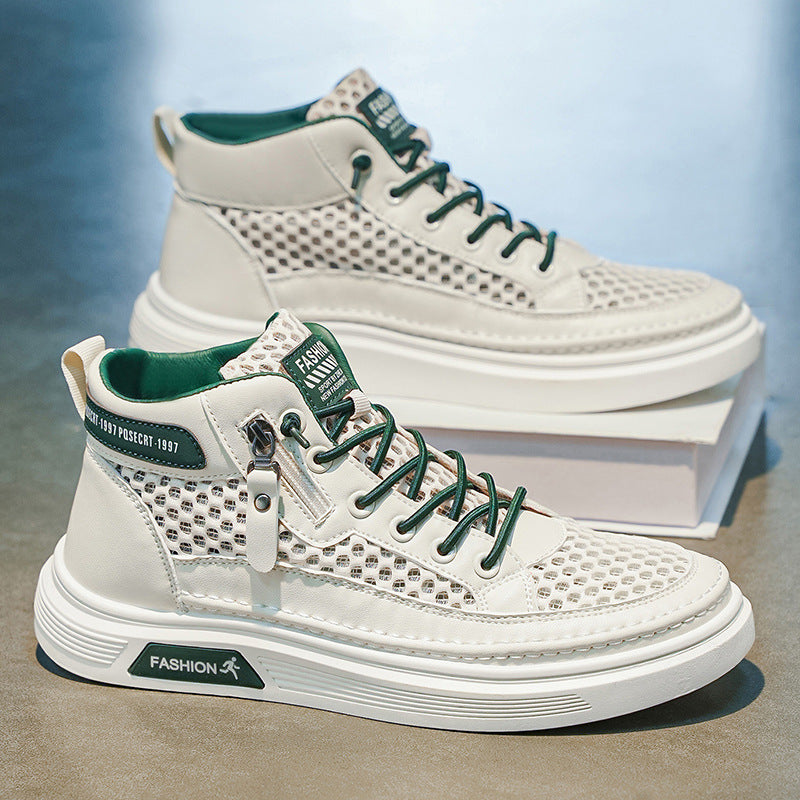 Damen Sportliche High-Top Sneakers mit atmungsaktivem Mesh-Design