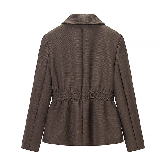 Damen Taillierter Blazer mit geraffter Taillenpartie und strukturierter Weboptik Shop Nory