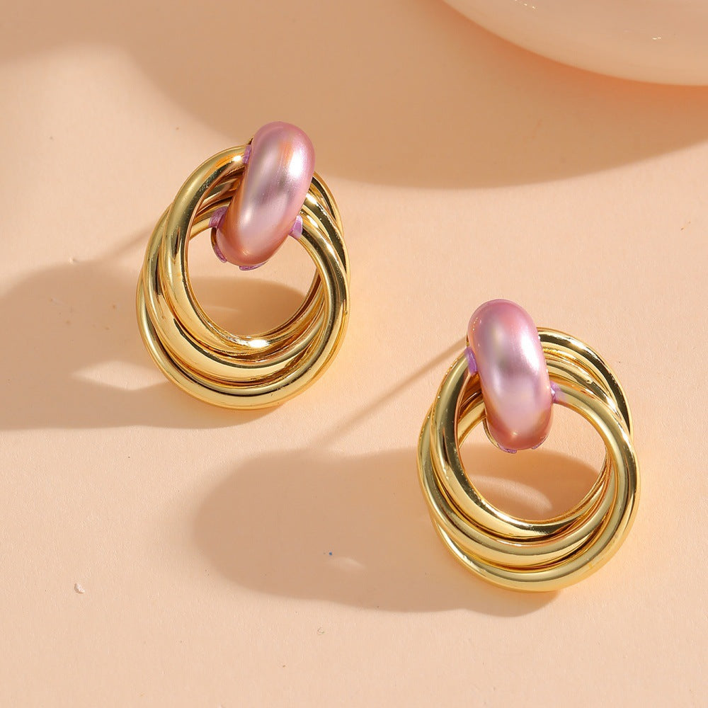 Damen Ohrringe mit elegantem, mehrschichtigem Design Shop Nory