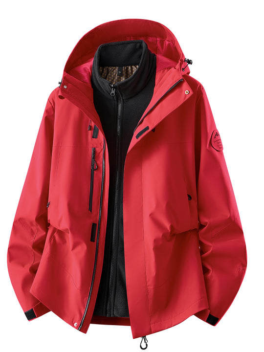 Herren wasserdichte Outdoorjacke mit abnehmbarer Fleece-Innenjacke Shop Nory