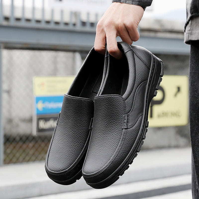 Herren Slipper Arbeits- und Freizeitschuh aus strukturiertem Kunstleder mit gepolsterter Innensohle Shop Nory
