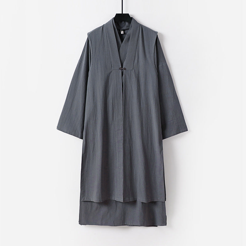 Unisex Langer Oversize-Kimono‑Mantel mit dezentem Knebelverschluss und weiter Silhouette Shop Nory