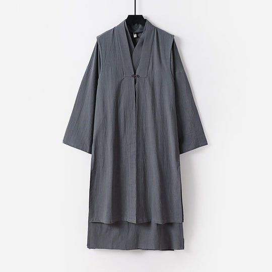 Unisex Langer Oversize-Kimono‑Mantel mit dezentem Knebelverschluss und weiter Silhouette Shop Nory