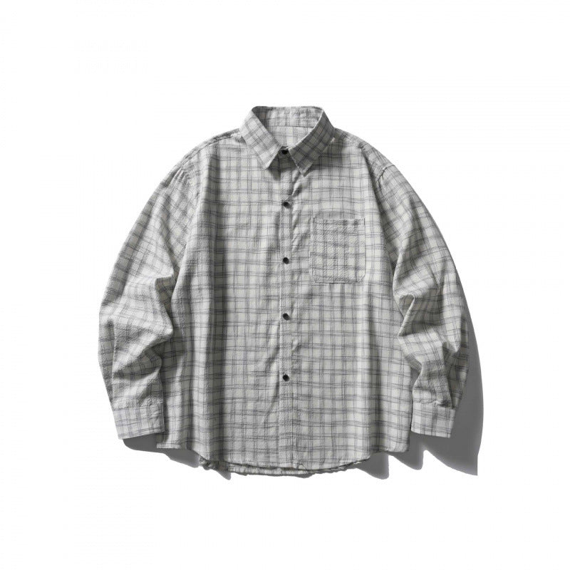 Unisex Oversize-Kastiges Karo-Hemd aus weichem Flanell mit aufgesetzter Brusttasche Shop Nory