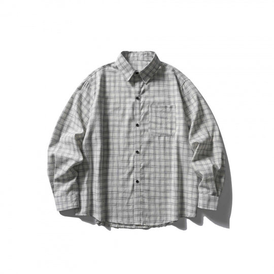 Unisex Oversize-Kastiges Karo-Hemd aus weichem Flanell mit aufgesetzter Brusttasche Shop Nory