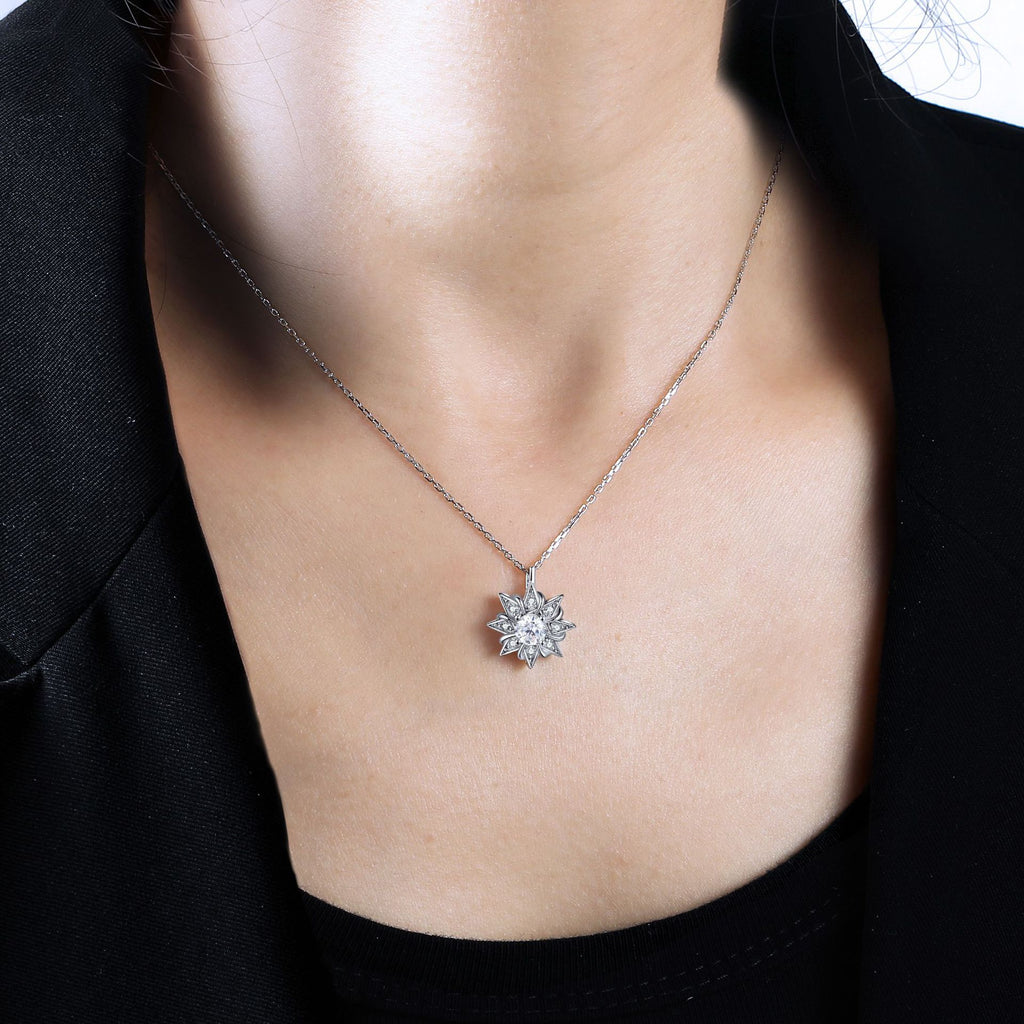 Damen Anhänger mit elegantem Sternen-Design und funkelndem Kristall Shop Nory