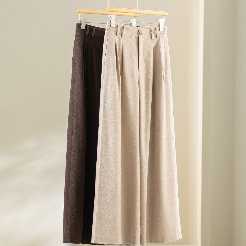 Damen Weite Bundfalten-Hochbundhose aus Wollmischung Shop Nory