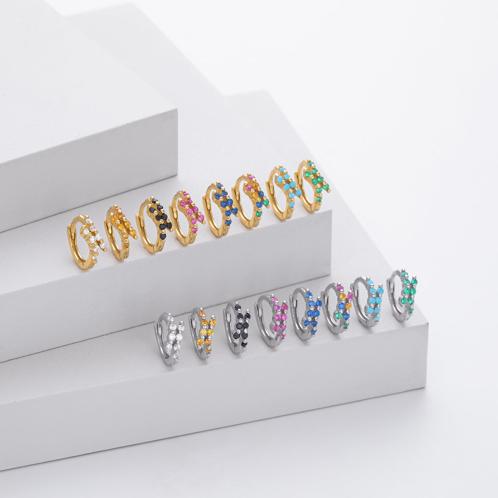 Damen Ohrstecker mit funkelnden Zirkon-Akzenten und hochwertigem 925 Sterling Silber Shop Nory