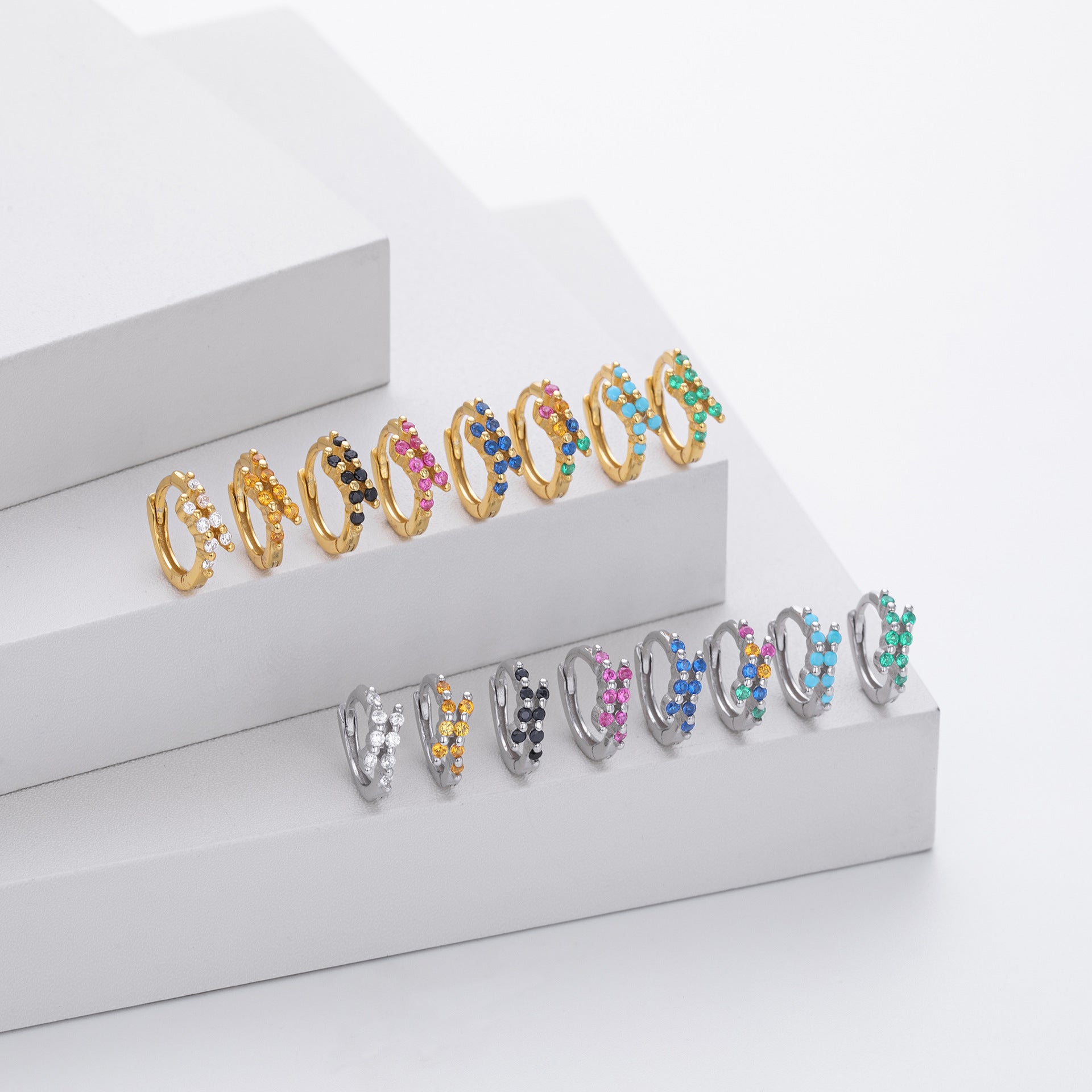 Damen Ohrstecker mit funkelnden Zirkon-Akzenten und hochwertigem 925 Sterling Silber Shop Nory