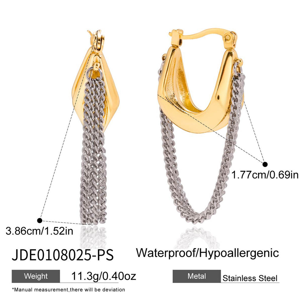 Damen Ohrhänger mit eleganter Kettenverarbeitung und hypoallergenen Eigenschaften Shop Nory