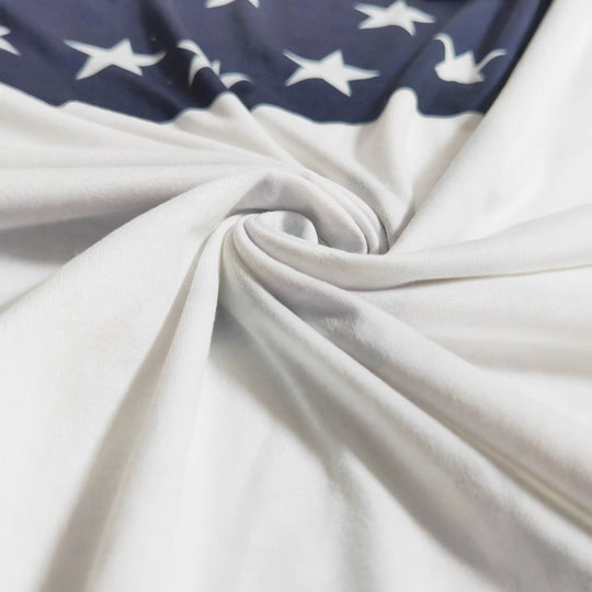 Damen Sweatshirt mit amerikanischem Flaggenmotiv und Sternen