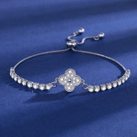 Vollbesetztes Kleeblatt-Armband S-22