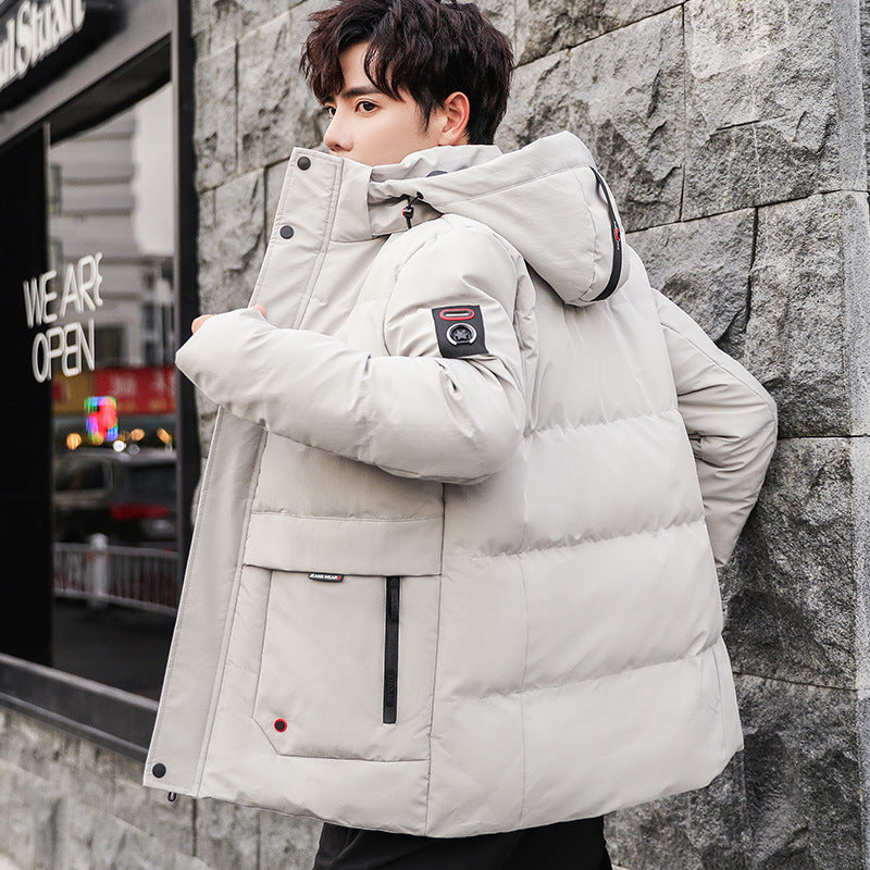 Herren gesteppte Kapuzenjacke mit Utility-Taschen und winddichter Isolierung Shop Nory