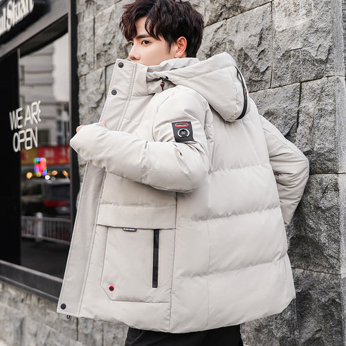 Herren gesteppte Kapuzenjacke mit Utility-Taschen und winddichter Isolierung Shop Nory
