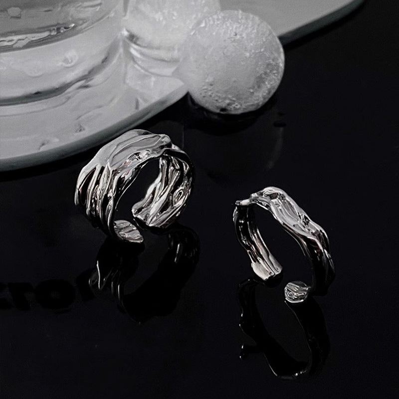 Damen Offener Ring mit modernistischem, gewundenem Design Shop Nory