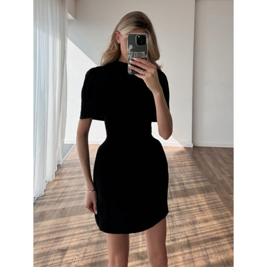 Damen Cape-Minikleid mit Stehkragen und taillierter Korsage Shop Nory