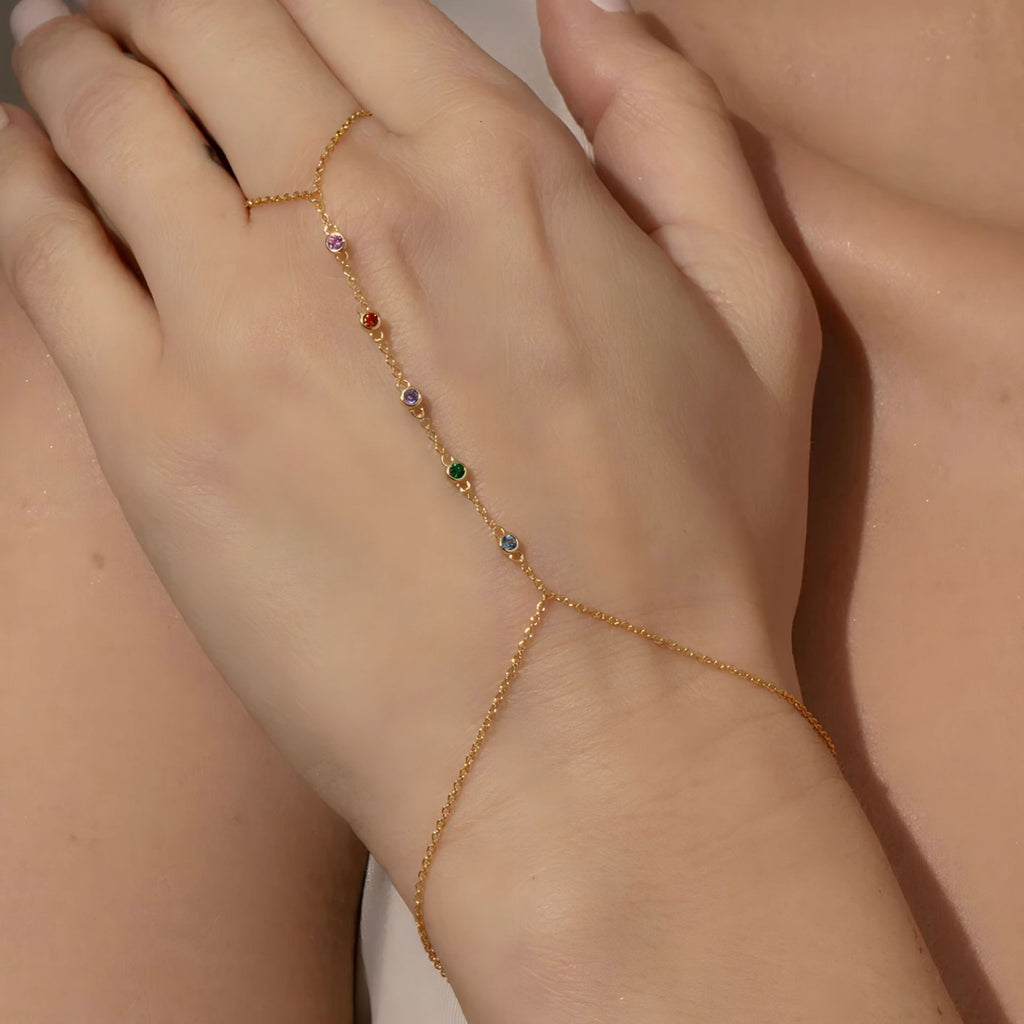 Damen Halskette mit bunten Kristall-Akzenten und hypoallergenem Design Shop Nory