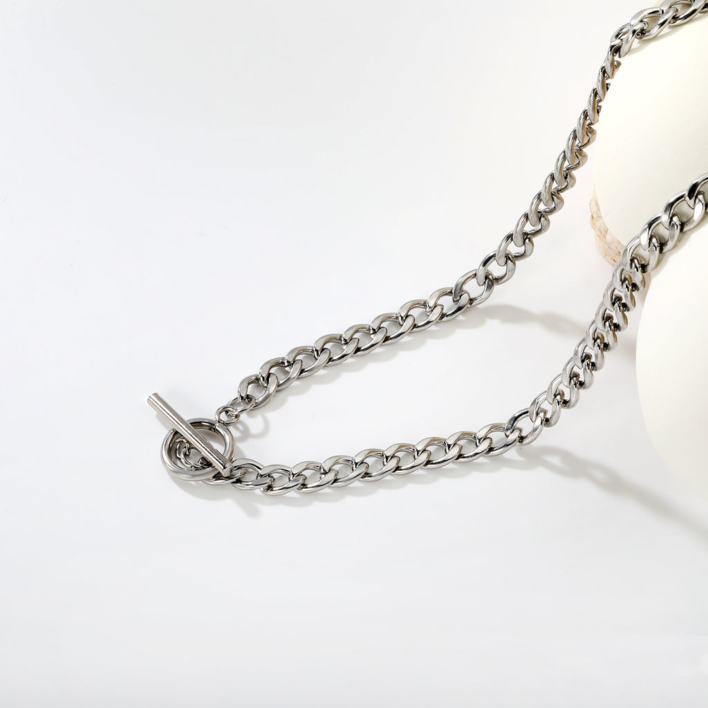 Damen Edelstahl Gliederkette mit innovativem Verschluss Shop Nory