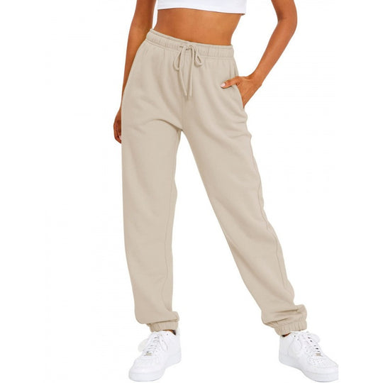 Damen nan locker sitzende Jogginghose mit hohem Komfortbund, verstellbarem Kordelzug und tiefen Seitentaschen Shop Nory