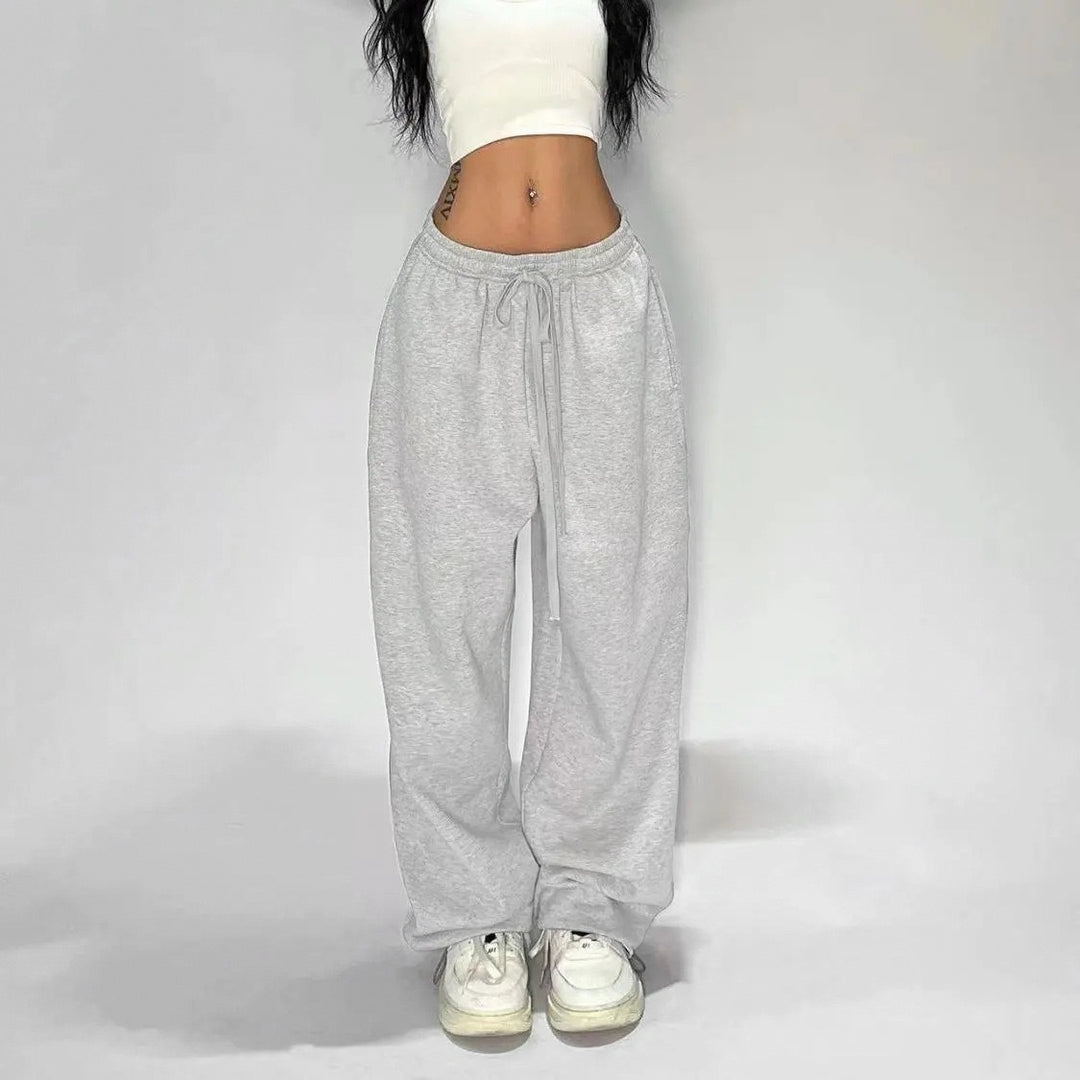 Damen nan weit geschnittene Loungehose mit hohem Bund extra weitem Bein und Tunnelzug Shop Nory