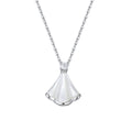 Damen elegante Halskette mit Muschel-Anhänger und funkelndem Zirkonia Shop Nory