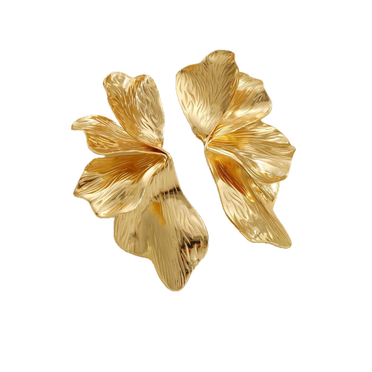 Damenohrringe mit floralen Motiven und glänzender Oberfläche Shop Nory