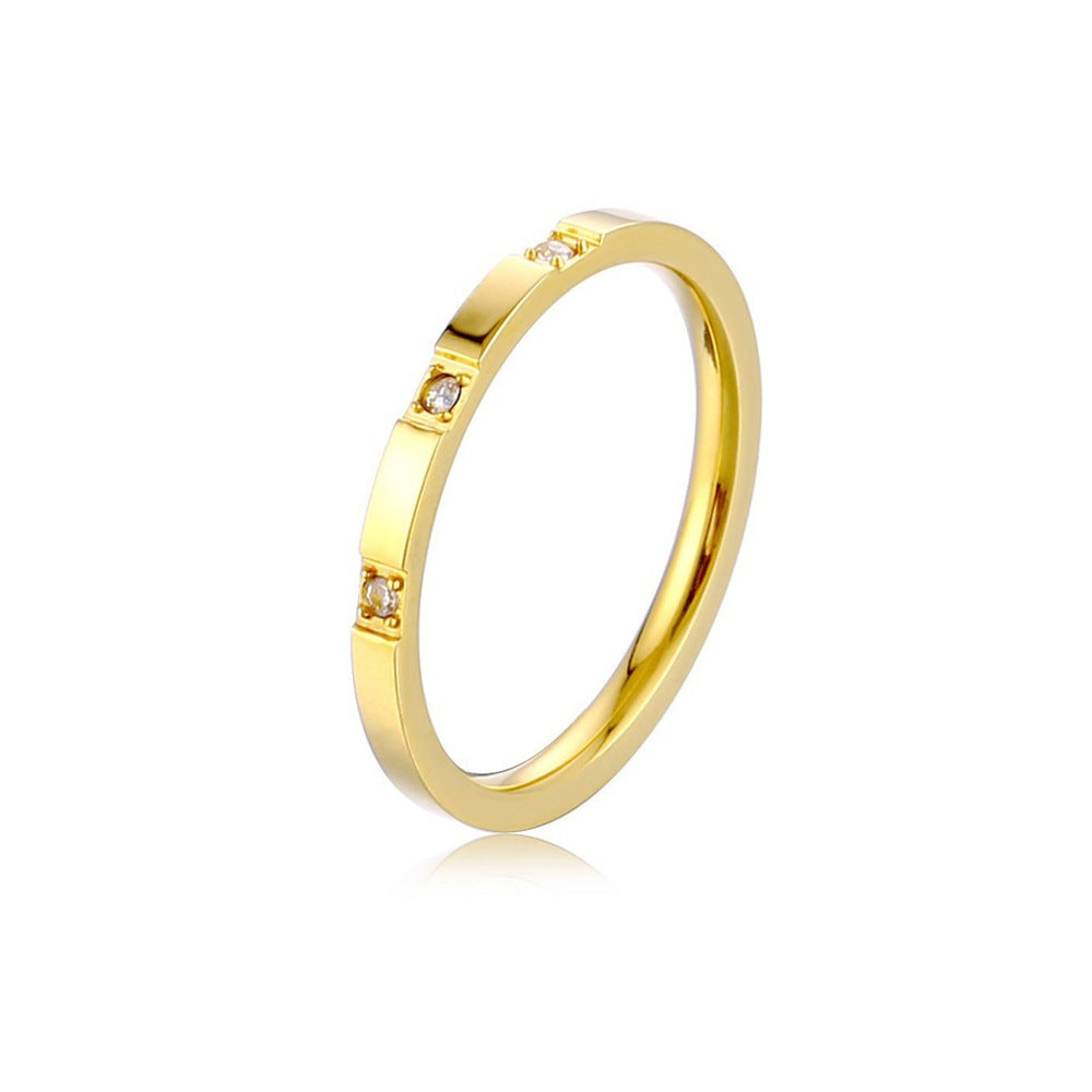 Damen Ring mit elegantem, minimalistischem Design und funkelndem Zirkonia Shop Nory