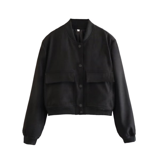 Damen Kurzblouson im Utility‑Stil mit Klappentaschen und Rippbündchen Shop Nory