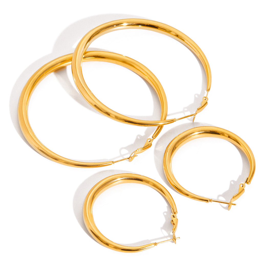 Damen Creolen mit hypoallergenem und wasserfestem Design aus hochwertigem Edelstahl Shop Nory