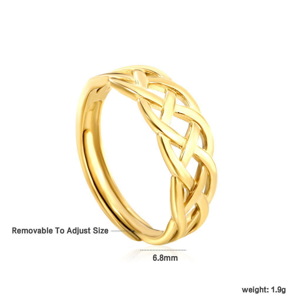 Damen einstellbarer Ring mit kunstvollem Blumenmuster Shop Nory