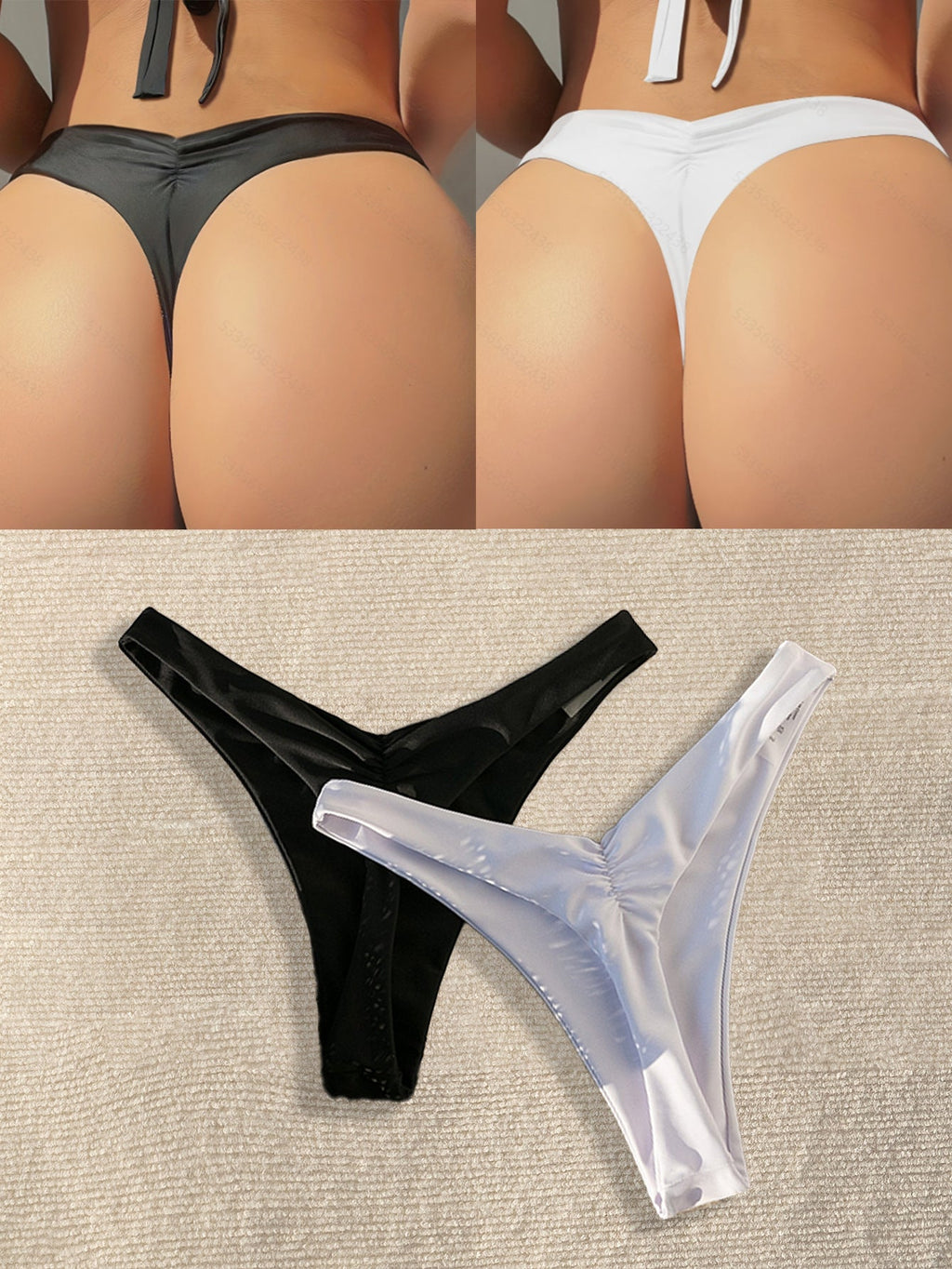 Damen Hochgeschnittener Bikini mit seitlichen BindShopnoryändern