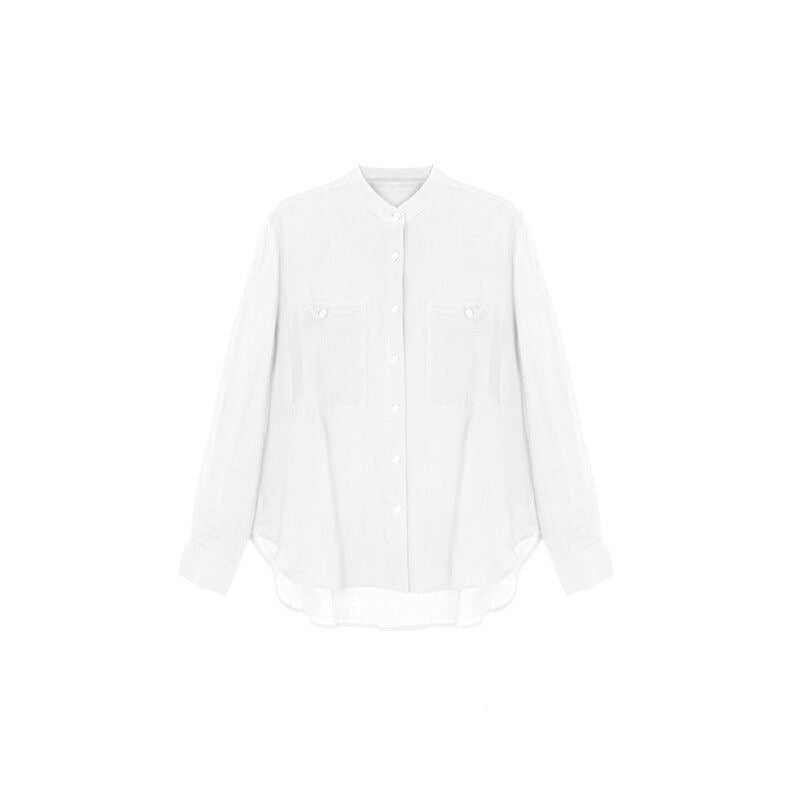 Damen Luftige Langarmbluse Shop Nory
