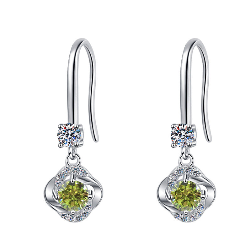 Damenohrringe mit funkelndem Zirkonia und elegantem Wellen-Design Shop Nory