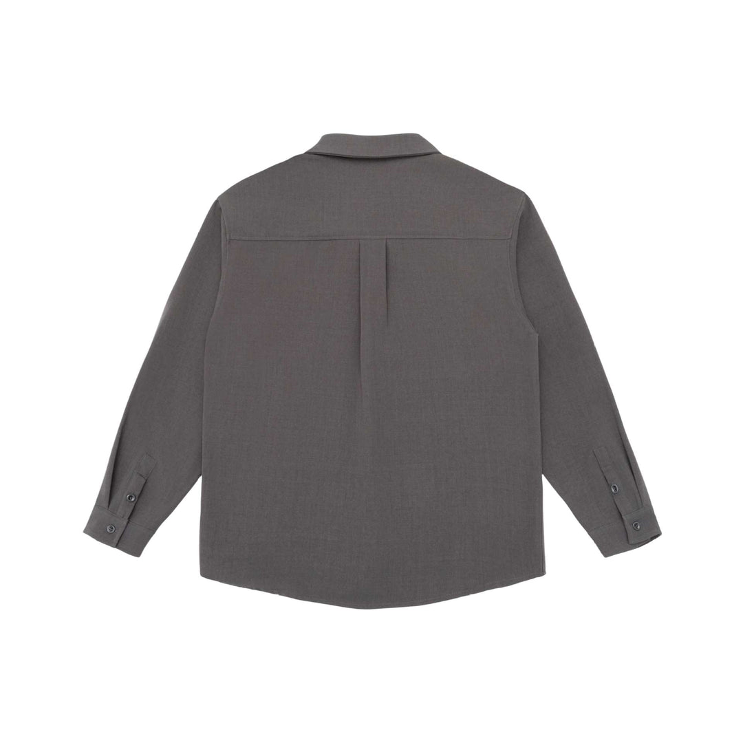 Unisex Leichte Hemdjacke im Overshirt-Stil aus Leinen-Baumwollmix mit Brusttasche und gerundetem Saum Shop Nory