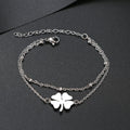 Damen Armband mit filigranem Kleeblatt-Design Shop Nory