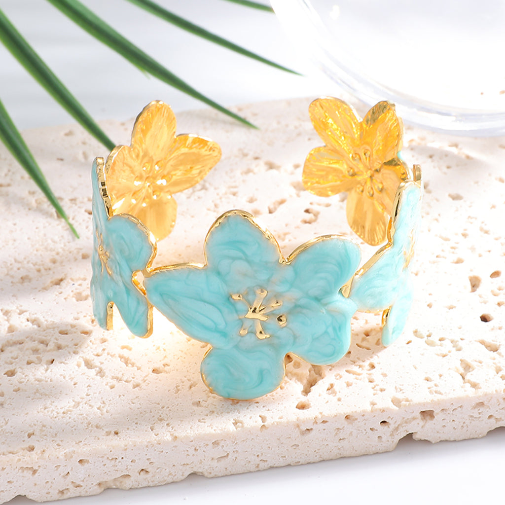 Damen Armreif mit floralen Motiven Shop Nory