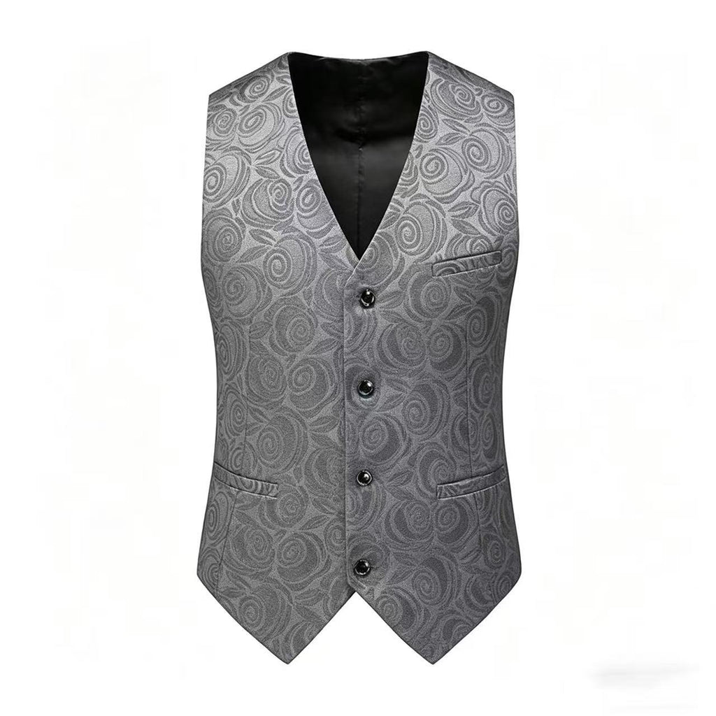 Herren Jacquardweste mit ornamentaler Struktur, spitz zulaufendem Saum und satinierter Rückseite Shop Nory