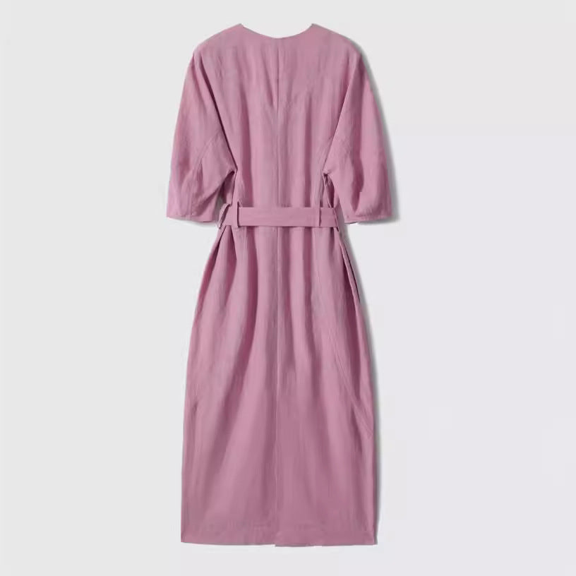 Damen Elegantes Midi-Kleid mit Gürtel Shop Nory