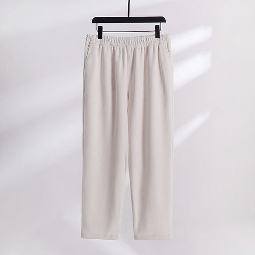 Damen Weite Cordhose mit elastischem Bund, Eingrifftaschen und geradem Bein Shop Nory