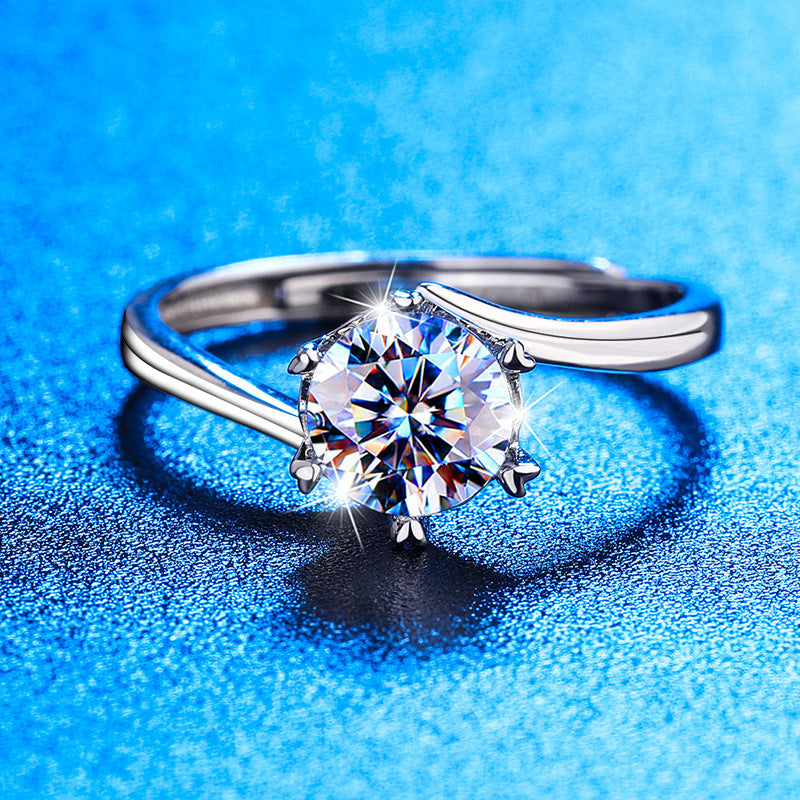 Damen verführerischer Ring mit funkelndem Zirkonbesatz Shop Nory