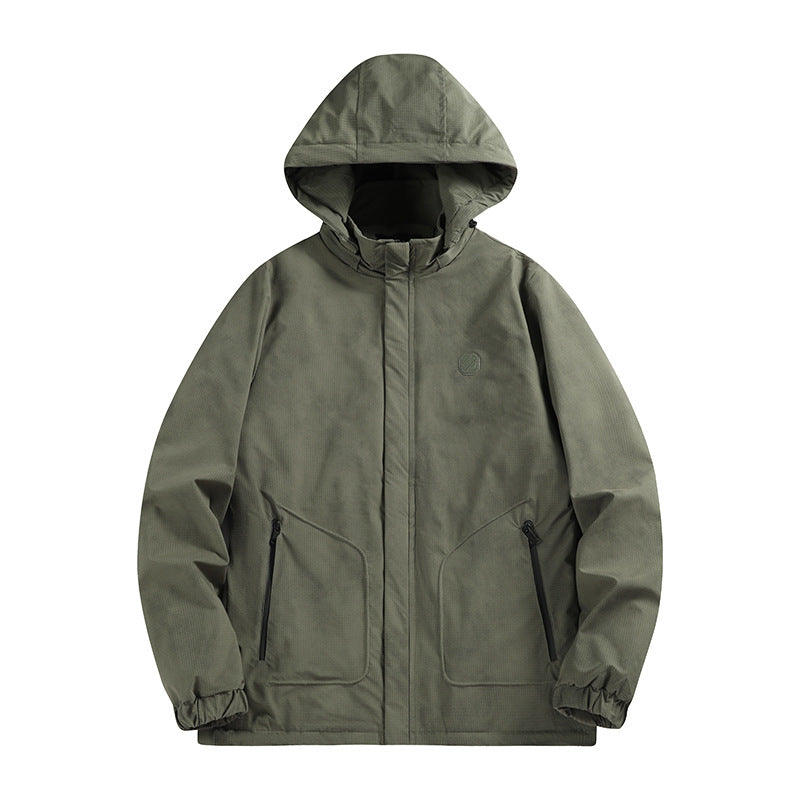 Herren Wasserdichte Kapuzen-Softshelljacke mit mattierter Oberfläche und verdecktem Reißverschluss Shop Nory
