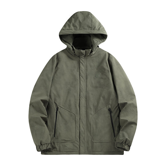 Herren Wasserdichte Kapuzen-Softshelljacke mit mattierter Oberfläche und verdecktem Reißverschluss Shop Nory