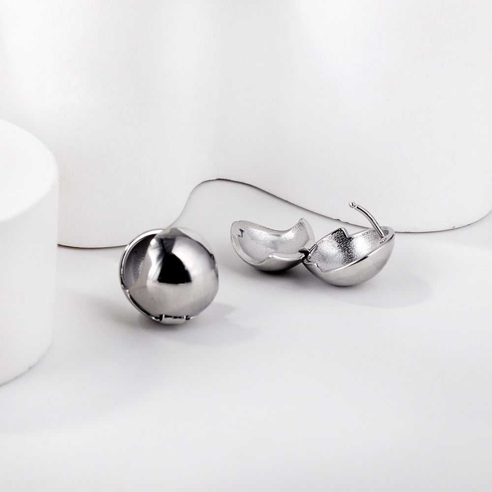 Damen Edelstahl Ohrstecker mit goldplattierter Oberfläche Shop Nory