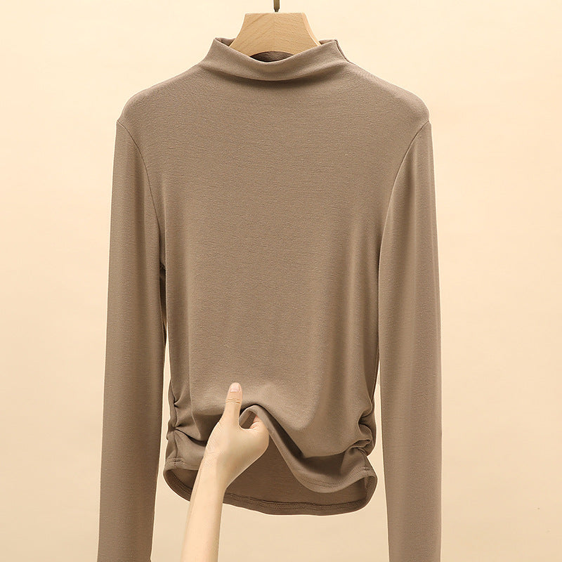 Damen Elegantes Langarmshirt mit hochgeschlossenem Kragen Shop Nory 1787620449