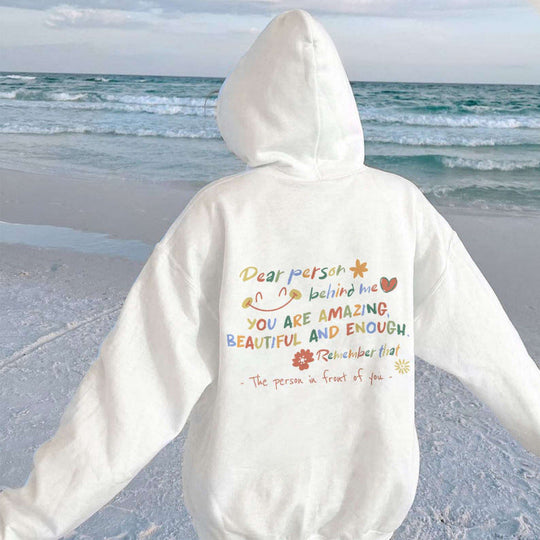 Damen Kapuzenpullover mit motivierendem Schriftzug und komfortabler Passform Shopnory